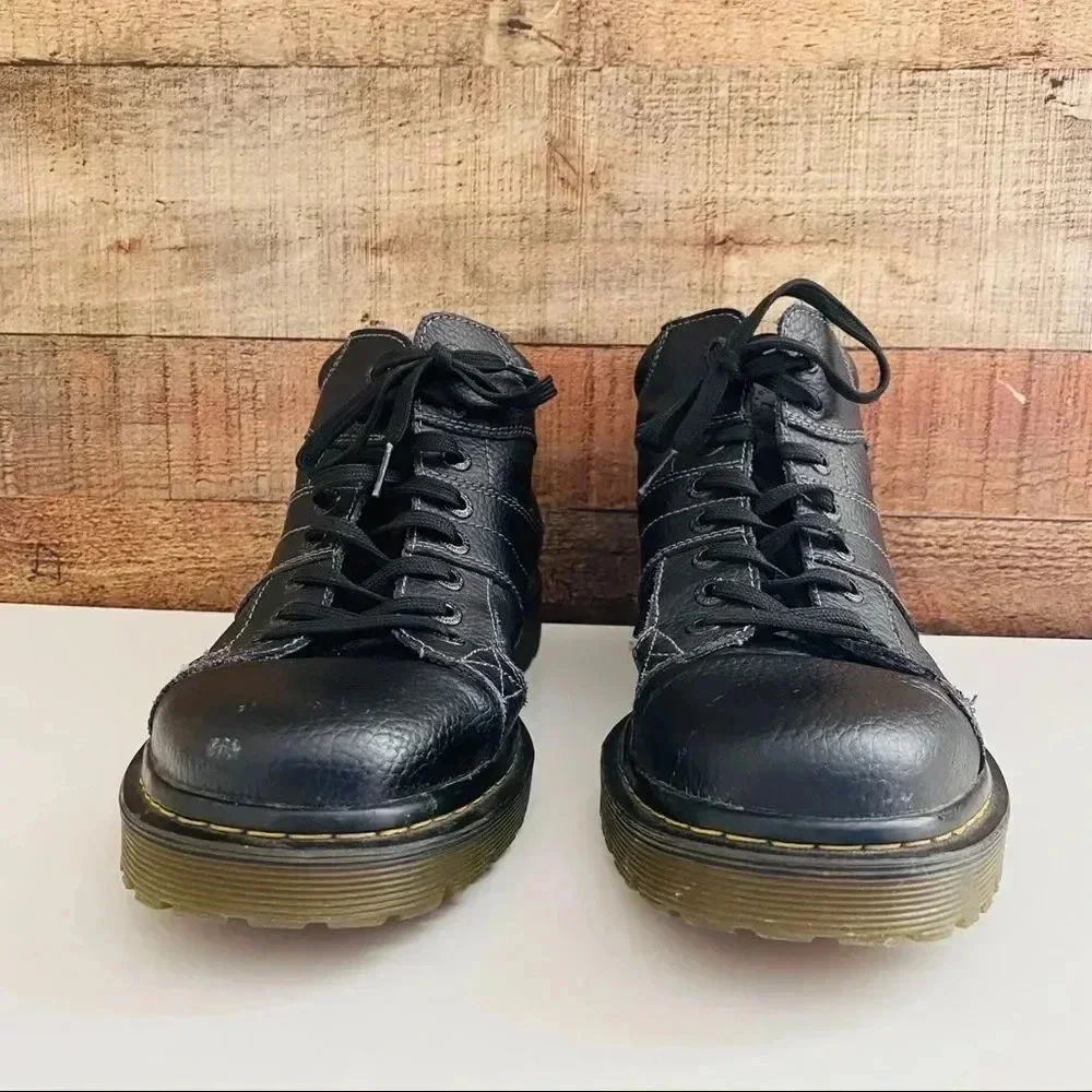 Vintage Dr Martens Harrisland Black Leather Work Boots